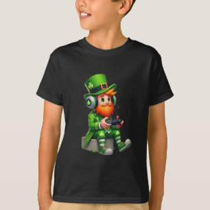 Video Game Leprechaun St Patricks Day Gamer Kids B T-Shirt