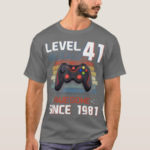 Video Game Level 41 Unlocked Vintage 1981 Men 41st T-Shirt