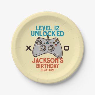 Video Game Level Unlocked Gamer Boy Birthday Party