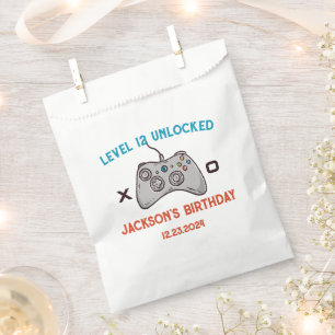 Video Game Level Unlocked Gamer Boy Men's Birthday Favor Bag