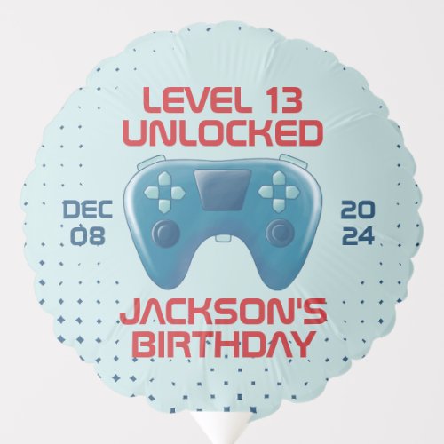 Video Game Level Unlocked Teen Boy Birthday Party Balloon