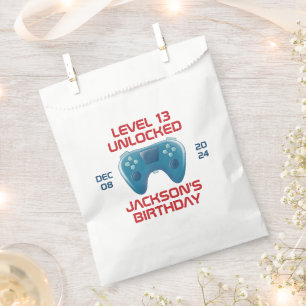 Video Game Level Unlocked Teen Boy Birthday Party Favor Bag