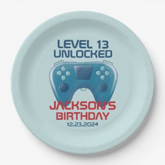 Video Game Level Unlocked Teen Boy Birthday Party