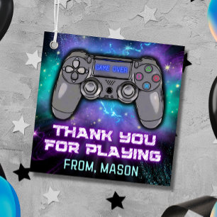 Video Game Level Up Birthday Party Favor Tags