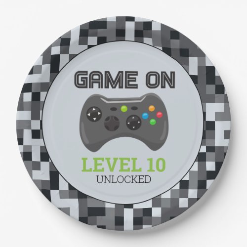 Video Game Level Up Controller Birthday Party  Pap Paper Plates