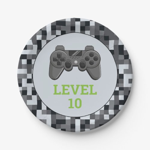 Video Game Level Up Controller Birthday Party  Paper Plates