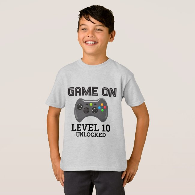 Video Game Level Up Controller Birthday Shirt 