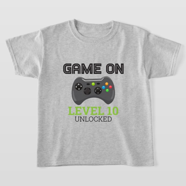 Video Game Level Up Controller Birthday Shirt 