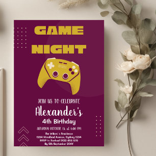 Video Game Level up Gamer Birthday  Invitation