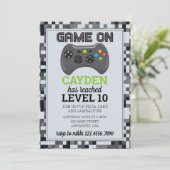 Video Game Level up Gamer Birthday Invite (Standing Front)