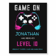 Video Game Level up Gamer Birthday Photo