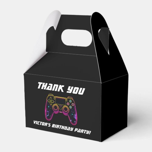 Video Game Level up Gamer Neon Favor Boxes