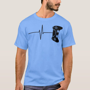 Video Game Lover Gaming Game Heart Rate EKG Gamer  T-Shirt