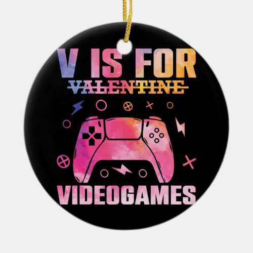 Video Game Lover Quote Gamer Pun Graphic Text Ceramic Ornament
