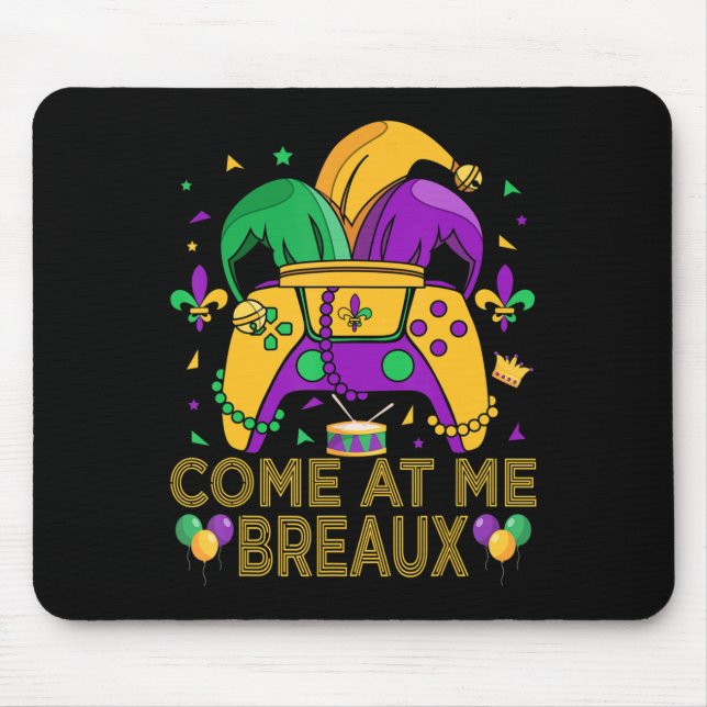 Video Game Mardi Gras Carnival Costume Gaming Cont Mouse Pad (Front)