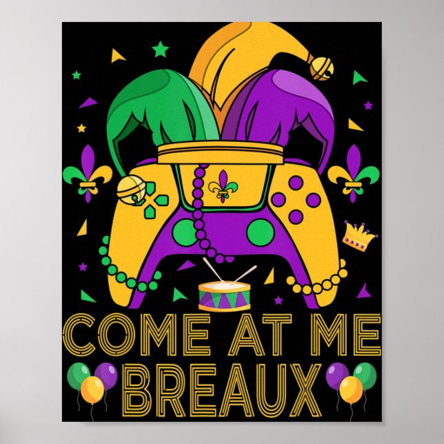 Video Game Mardi Gras Carnival Costume Gaming Cont Poster (Front)