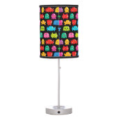 Video Game Monsters Geek Nerd Gamer Pattern Table Lamp (Back)