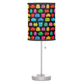 Video Game Monsters Geek Nerd Gamer Pattern Table Lamp (Left)
