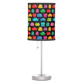 Video Game Monsters Geek Nerd Gamer Pattern Table Lamp (Right)