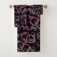 Video Game Neon Pink Girls Pattern 