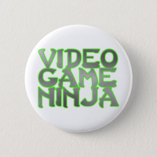 VIDEO GAME NINJA green Pinback Button