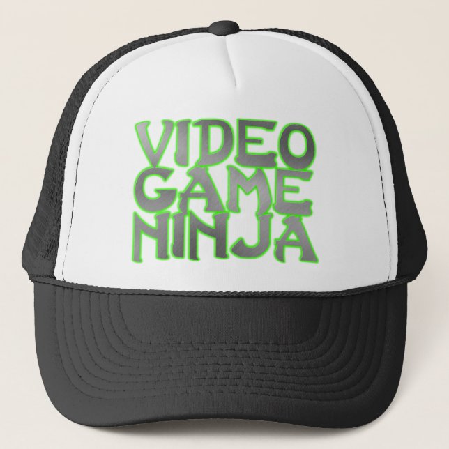 VIDEO GAME NINJA (green) Trucker Hat (Front)
