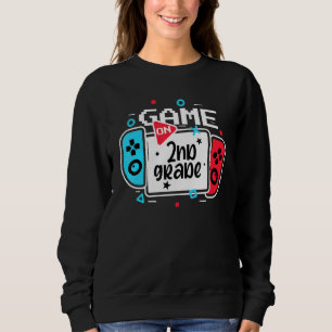 Video Game On 2nd Grade Cool Kids Team Second Back Sweatshirt
