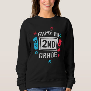 Video Game On 2nd Grade for Kids Teachers Back To Sweatshirt