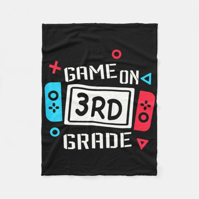 Video Game On 3rd Grade Cool Kids Team Third Byck  Fleece Blanket (Front)
