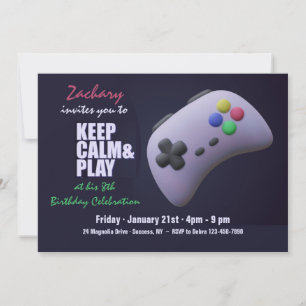 Video Game Pad Invitation