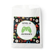 Video Game Party Level Up Kids Birthday Gamer Favor Bag
