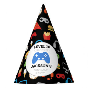 Video Game Party Level Up Kids Birthday Gamer Hat