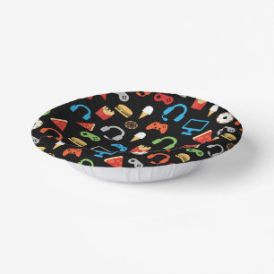 Video Game Party Level Up Kids Birthday Gamer Paper Bowls