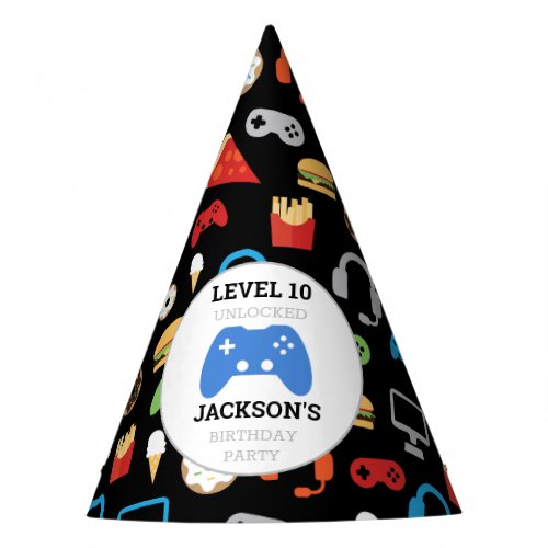 Video Game Party Level Up Kids Birthday Gamer Party Hat