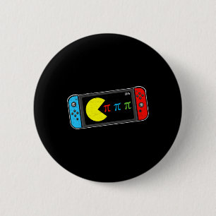 Video Game Pi Day Gamer Math Teacher Kids Boys Men Button
