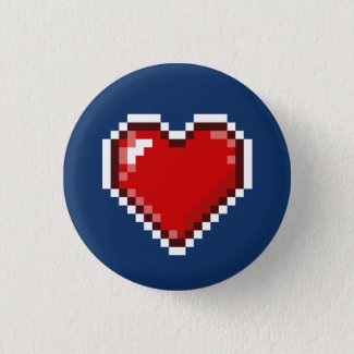 Video Game Pixel Heart Button