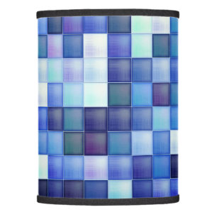 Video Game Pixels Blue Square Pattern Lamp Shade