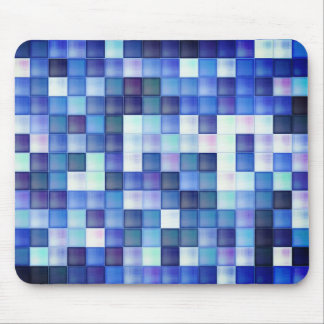 Video Game Pixels Blue Square Pattern Mouse Pad