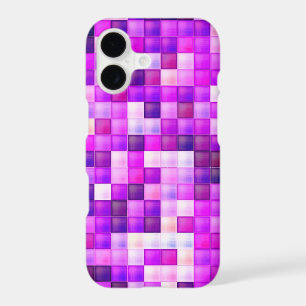 Video Game Pixels Pink Square Pattern iPhone 17 Case