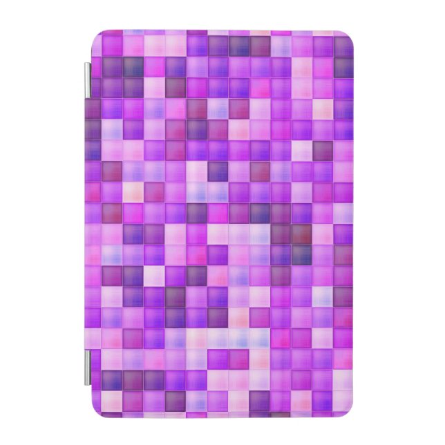 Video Game Pixels Pink Square Pattern iPad Mini Cover (Front)