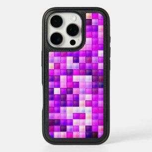 Video Game Pixels Pink Square Pattern iPhone 16 Pro Case