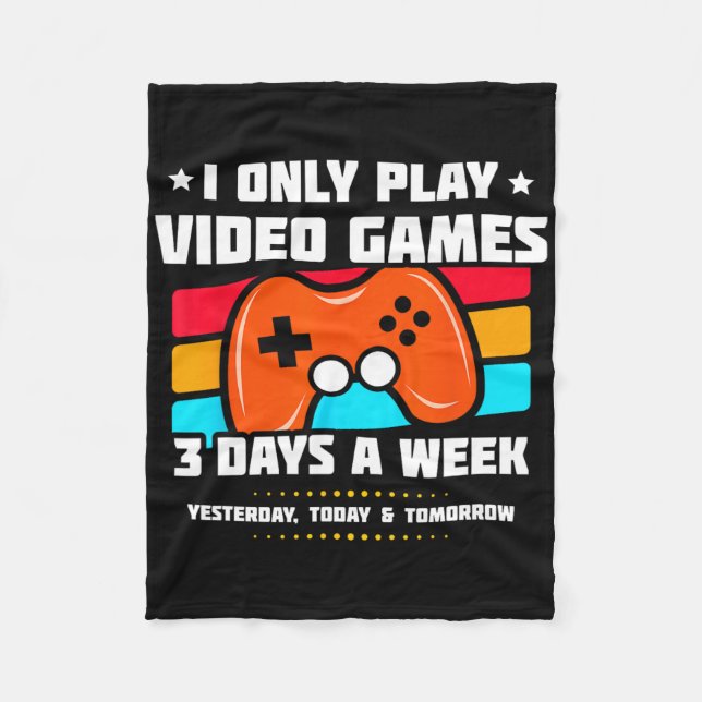 Video Game Player - Pc Console Online Gaming - Fun Fleece Blanket (Front)