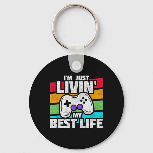 Video Game Player - Pc Console Online Gaming - Fun Keychain (Front)