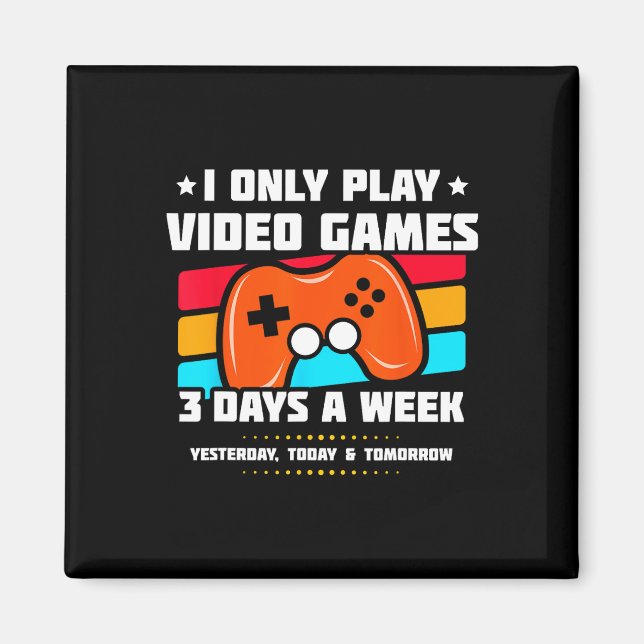 Video Game Player - Pc Console Online Gaming - Fun Magnet (Front)