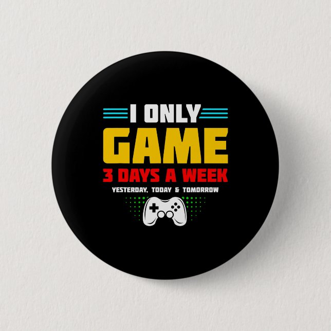 Video Game Player - Video Gamer - Gamer Meme - Fun Button (Front)