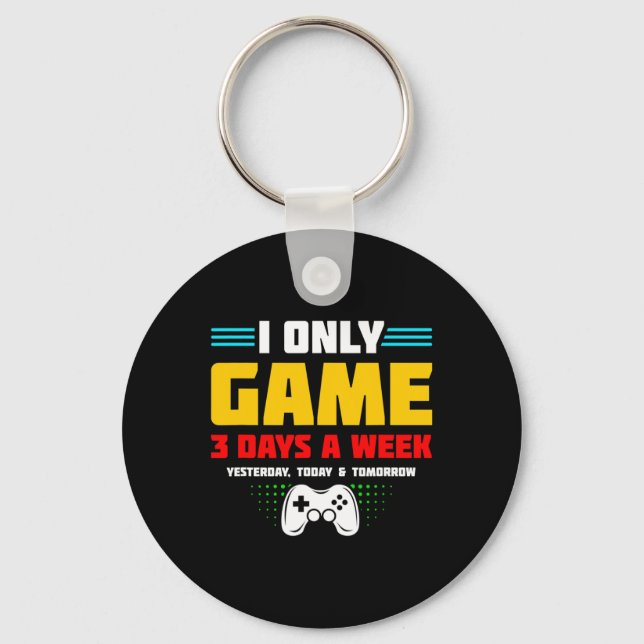 Video Game Player - Video Gamer - Gamer Meme - Fun Keychain (Front)