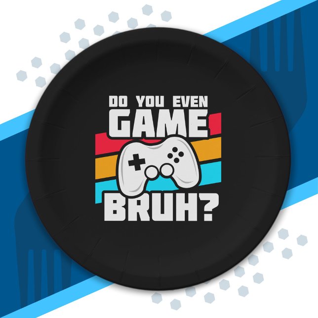 Video Game Player - Video Gaming - Funny Gamer Paper Plates (Creator Uploaded)