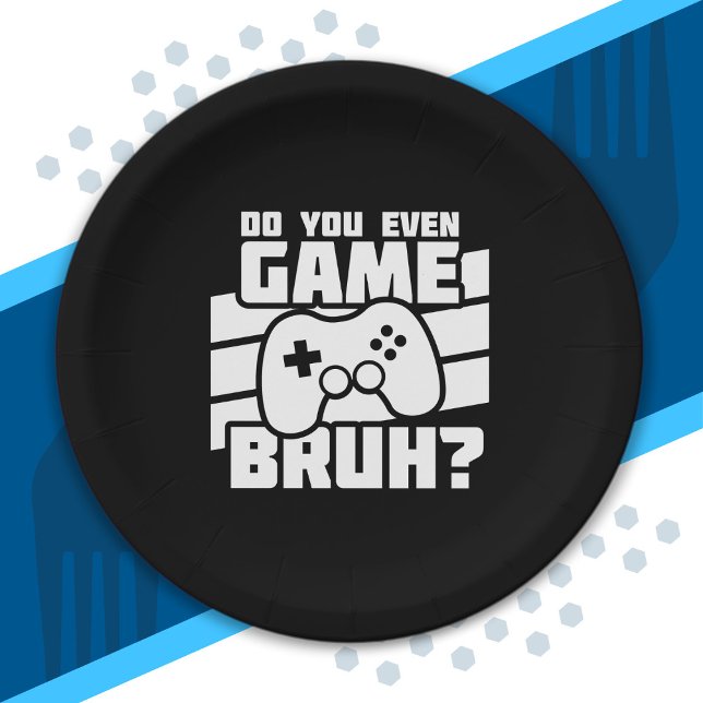 Video Game Player - Video Gaming - Funny Gamer Paper Plates (Creator Uploaded)