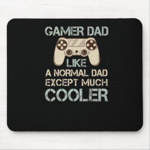 Video Game Playing Dad T-Shirt Mouse Pad