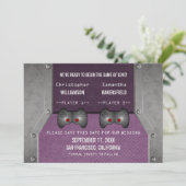 Video Game Save the Date Invite, Purple (Standing Front)